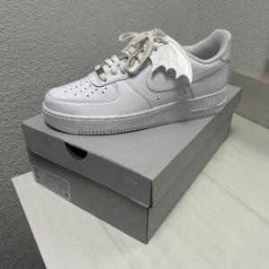 White Bat Wings Custom Lacelock Sneaker Accessory