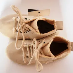 Kids chunky vintage combat sneakers gift for girls boys vintage beige summer canvas shoes military beige sneakers