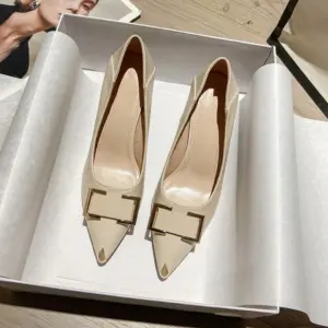Pointed Metal Buckle Stiletto Heels – Versatile Fairy Sandals for Women