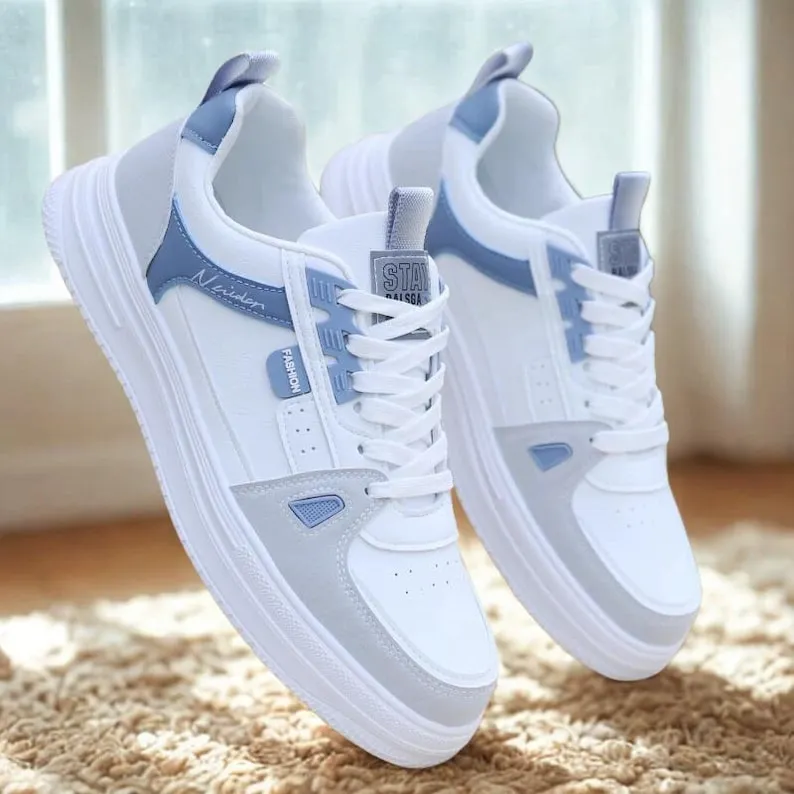 White PU Leather Sneakers 1 White PU Leather Sneakers 1